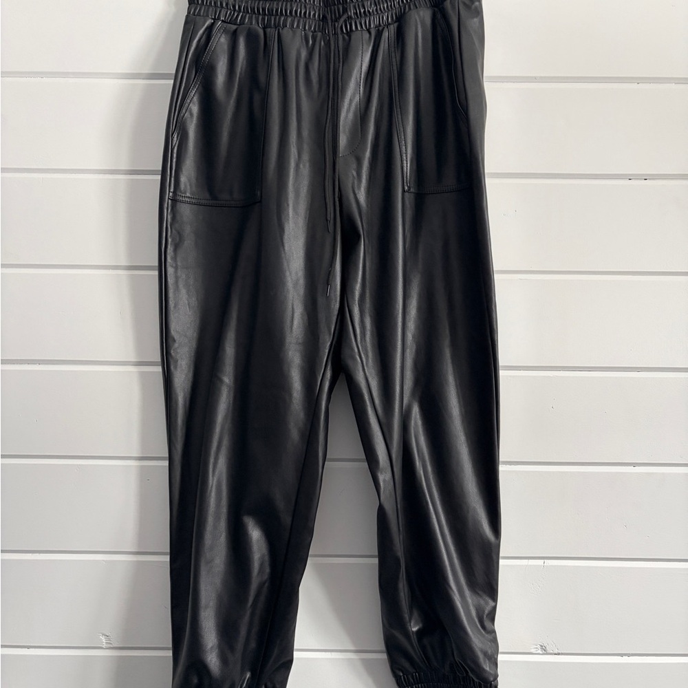 BCBGeneration Black Faux Leather Pants